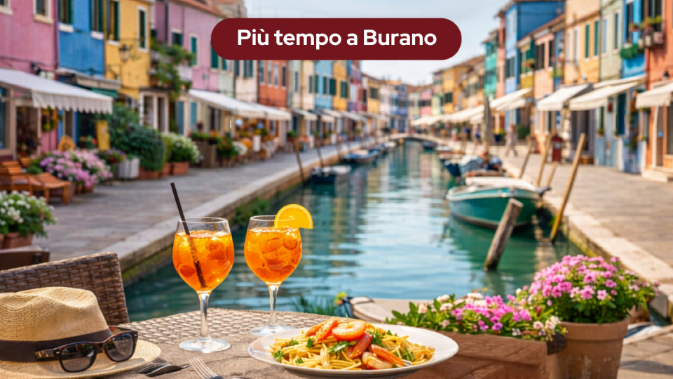Tour Murano e Burano con più tempo a Burano e dimostrazione del vetro